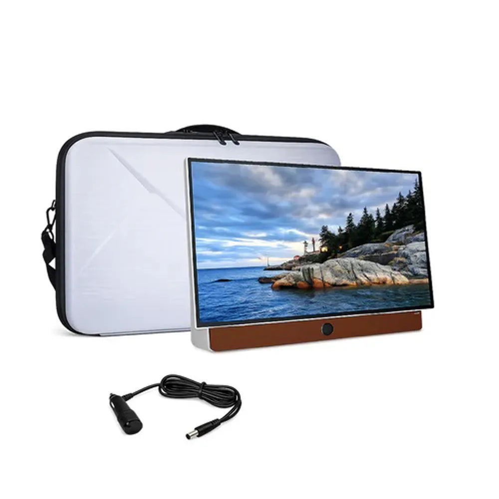 Skyworth 24 Inch Portable Smart FHD Smart Google TV With Case Bundle