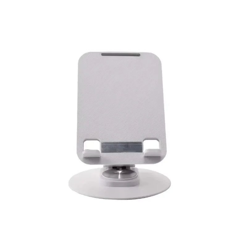 DENX Desktop Tablet & Phone Holder - Model DX1268, 360° Rotating Base, 180° Adjustable Angle, Foldable & Portable Design - Grey/Silver.-3