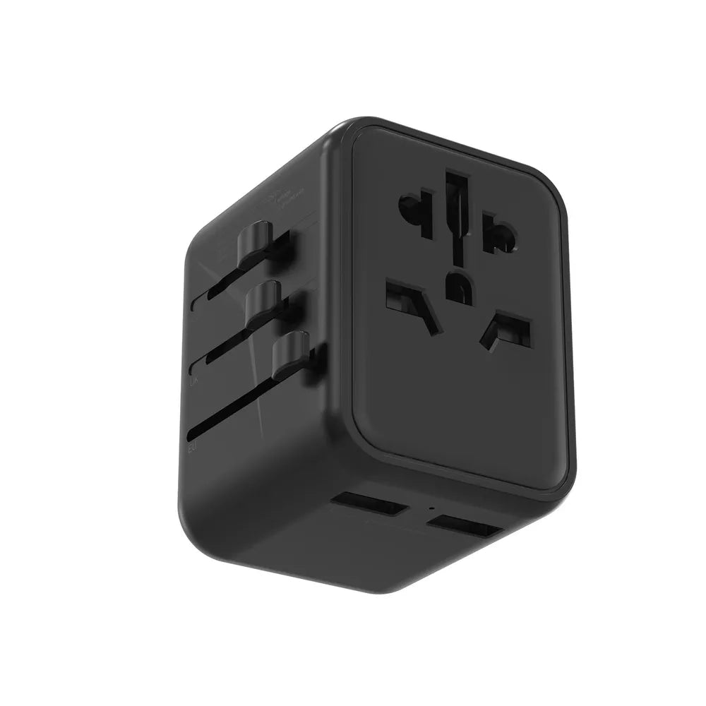 Porodo Dual USB-A Universal Travel Adapter 2.4A