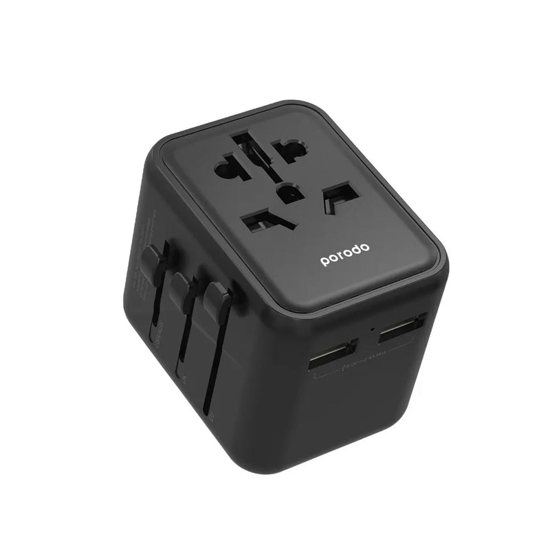 Porodo Dual USB-A Universal Travel Adapter 2.4A-3