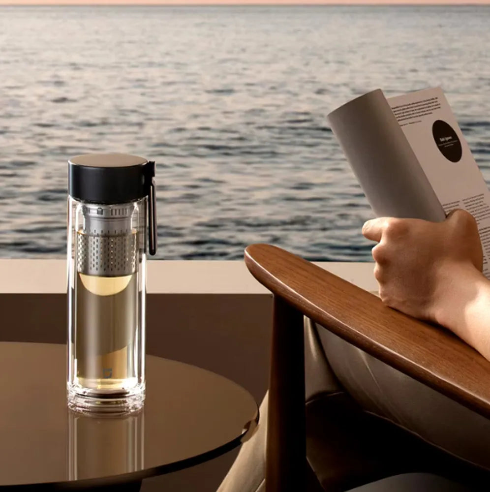 Xiaomi Mijia 400ml Portable Double-Layer Glass Cup-Black