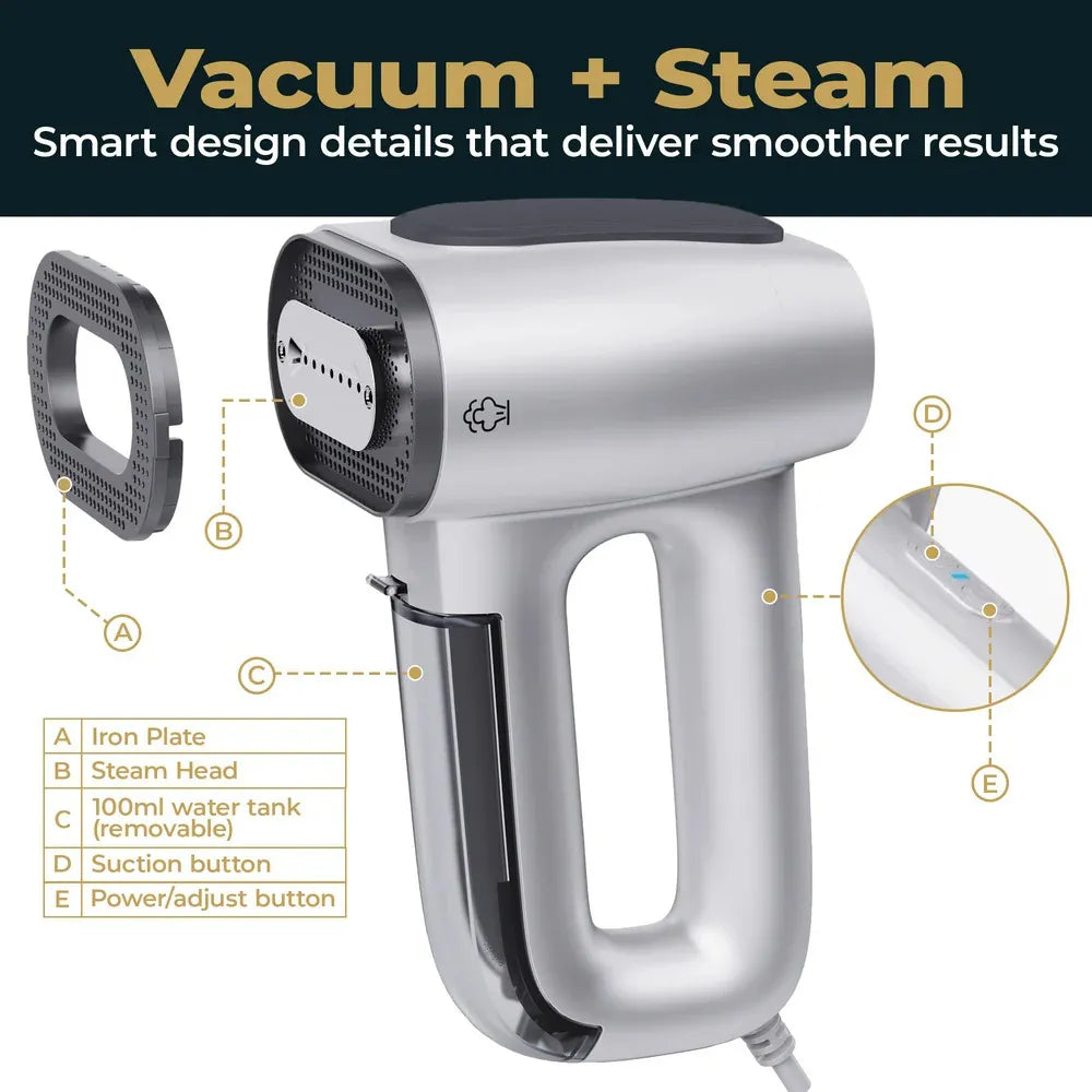 Vacuum garment Steamer Handheld Travel Garment Steamer for Clothes