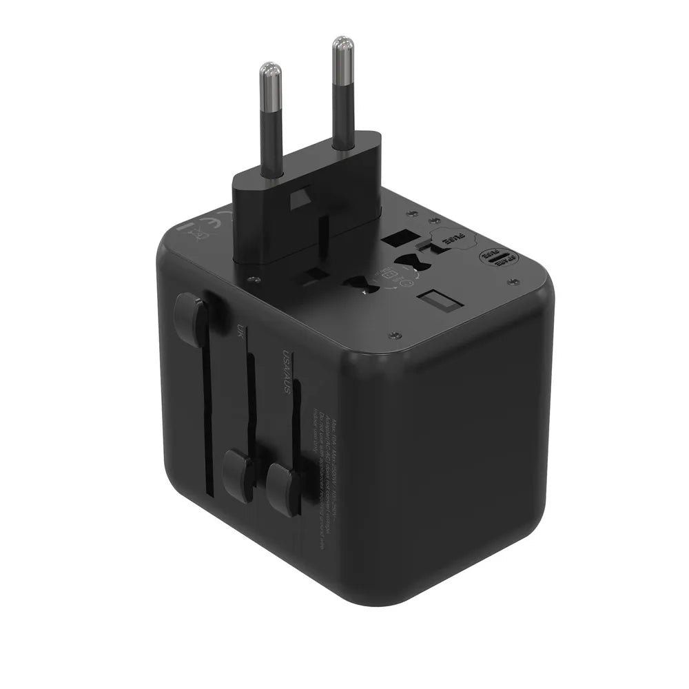 Porodo Dual USB-A Universal Travel Adapter 2.4A-2