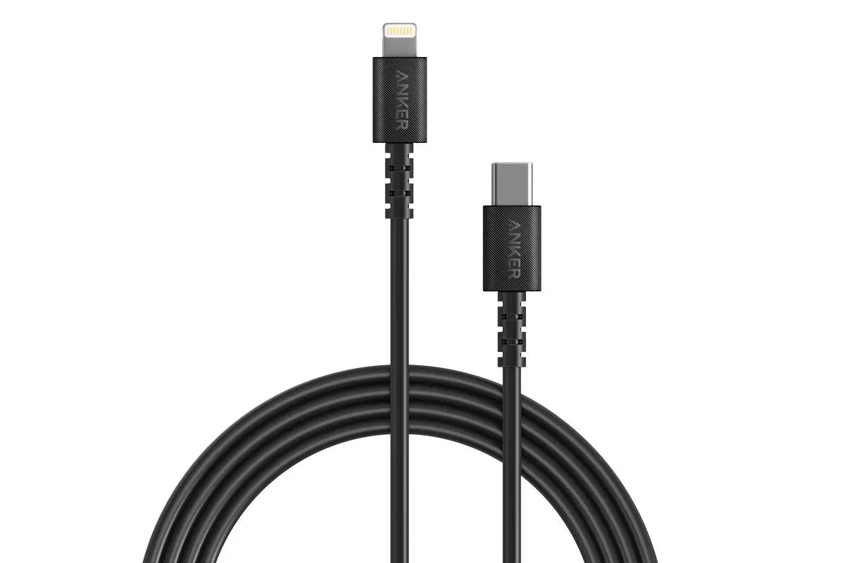 ANKER POWERLINE SELECT USB-C CABLE WITH LIGHTNING CONNECTOR 3FT -  BLACK