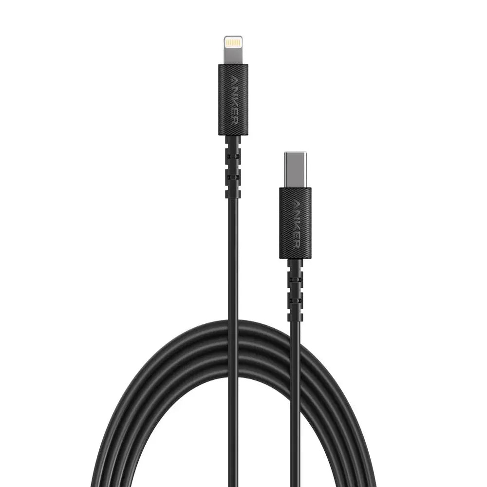 Anker PowerLine Select USB-C Cable with Lightning Connector 6ft - Black
