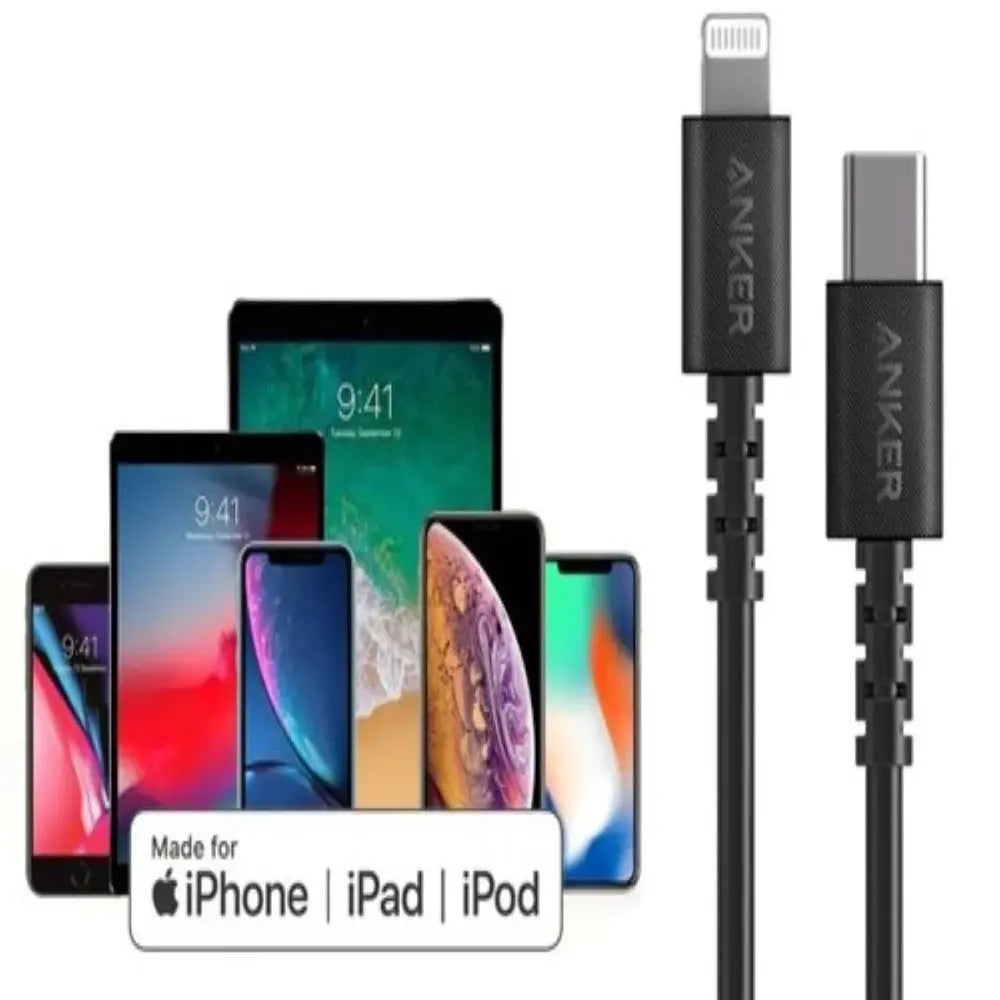 Anker PowerLine Select USB-C Cable with Lightning Connector 6ft - Black