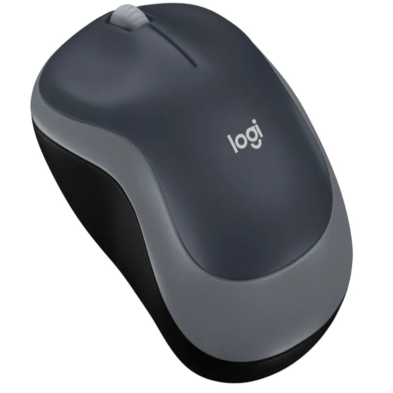 Logitech M186 Wireless Mouse 2.4GHz AA Battery Up To 12 Months– Swift Grey