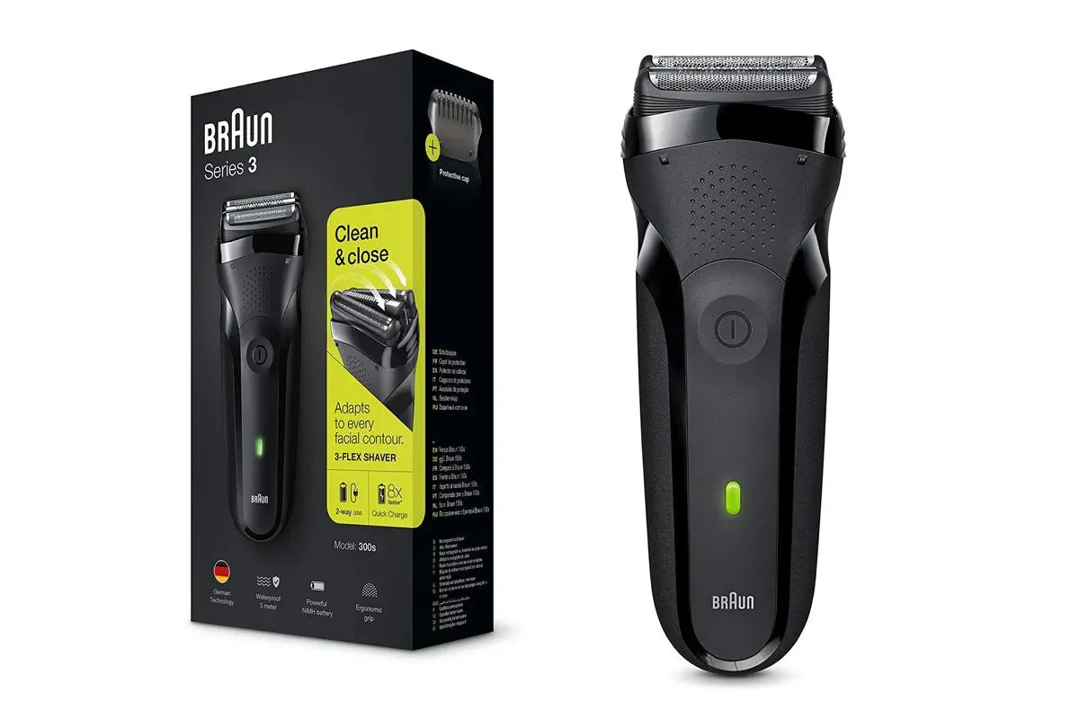 BRAUN 300s AP Clean & Close Shaver - Bkack