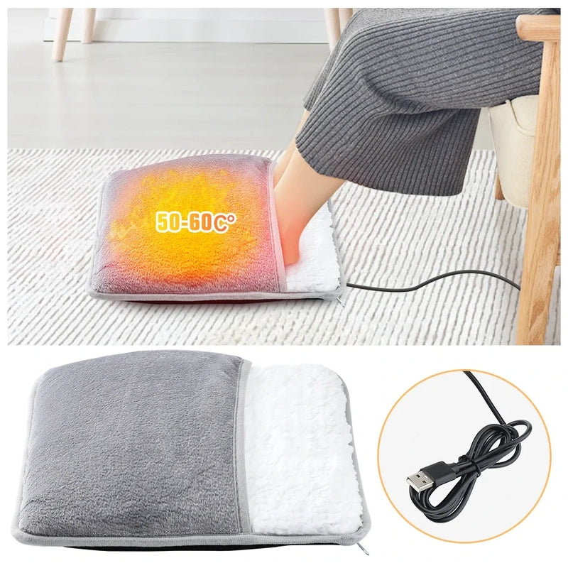 Ultra Plush Heated Foot Warmer - Soft Fleece, Adjustable Heat, Fast Warming-1