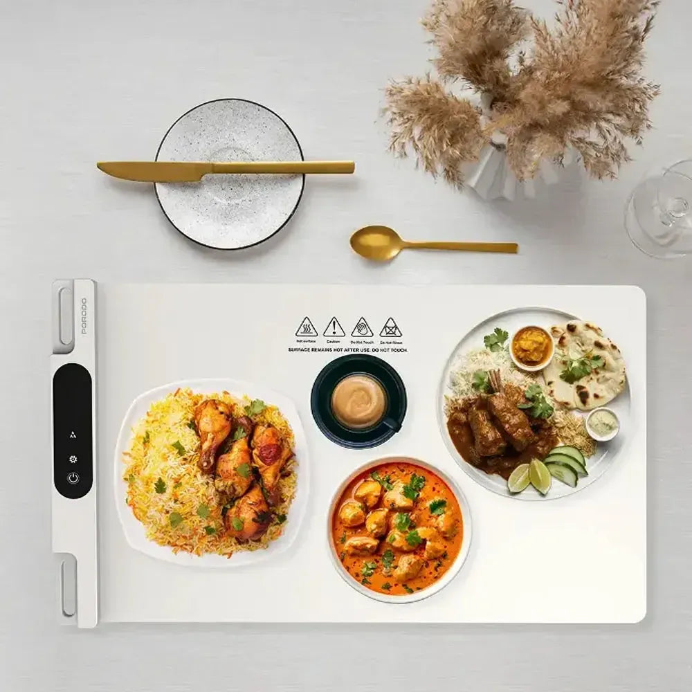 Porodo Warming Food Mat With Adjustable Temperature Settings - White