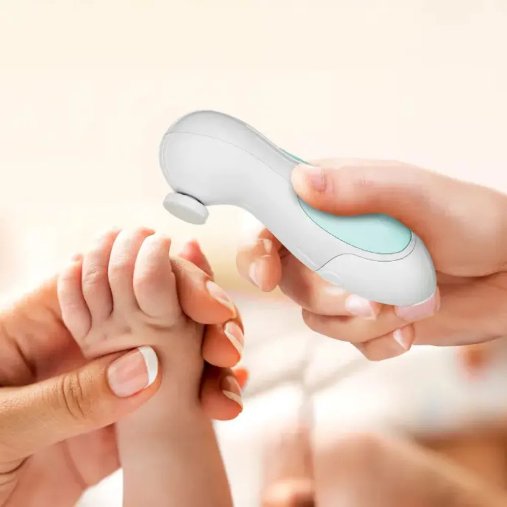Porodo Baby Nail Trimmer Set with 360° Gentle Rotation, Interchangeable Heads, Night Light, Ergonomic Design – For Babies and Adults