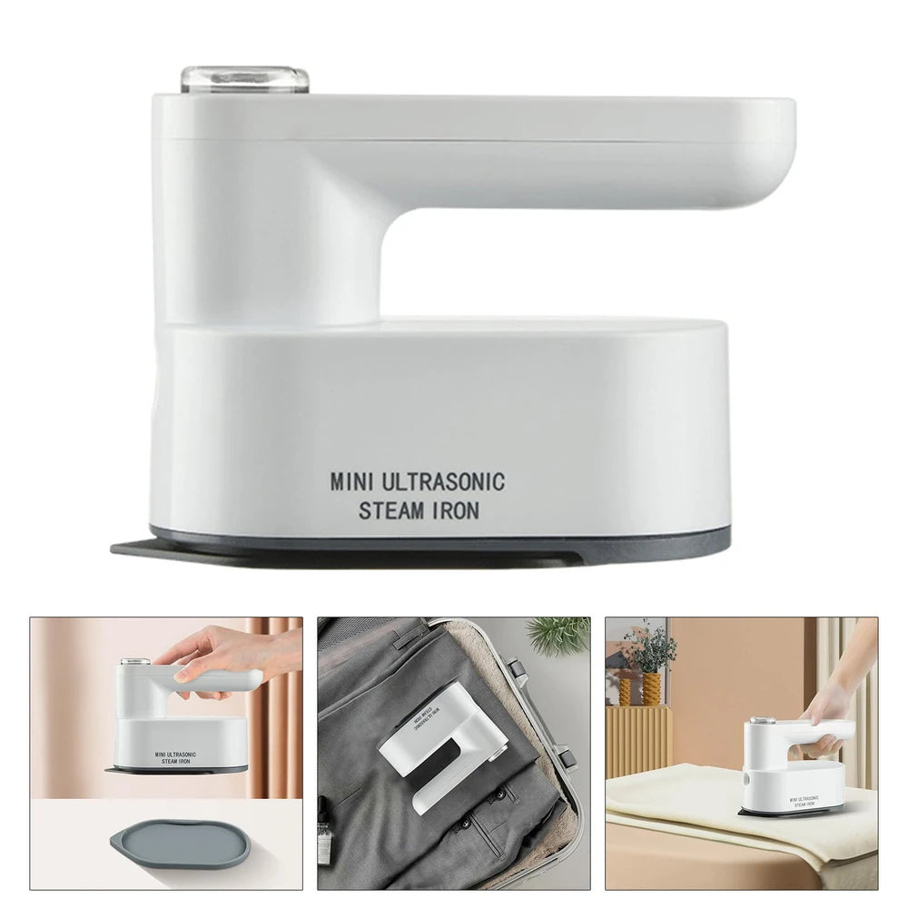 Cordless Electric Iron, 30s Fast Heating, 5200mAh Rechargeable Battery, 2-Temp Control (140°C/160°C), Clothes Steamer