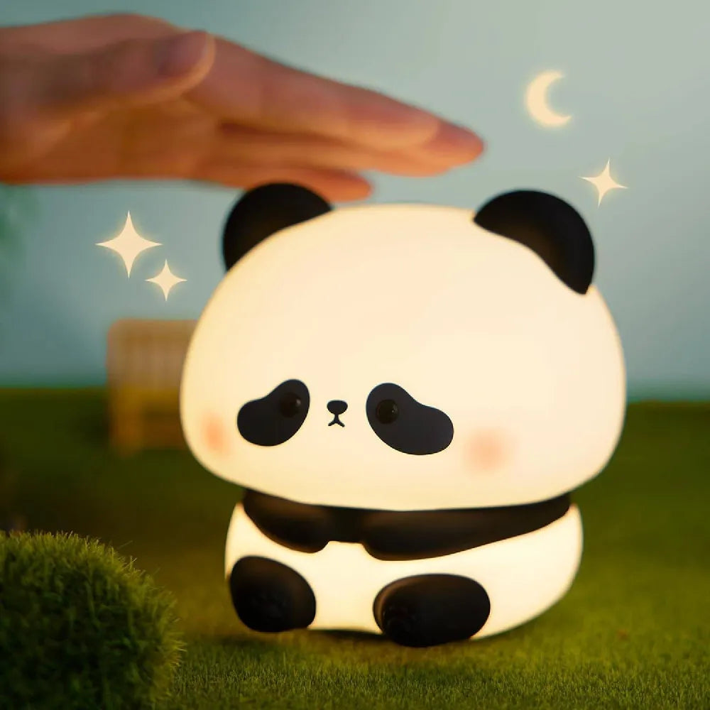 Cute LED Panda Silicone Night Lamp with 3 Levels of Brightness USB Rechargeable
