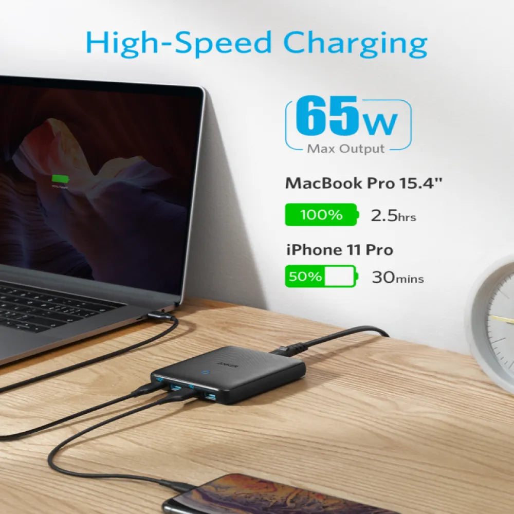 Anker PowerPort Atom III Slim USB-C Charger 4 Ports 65W