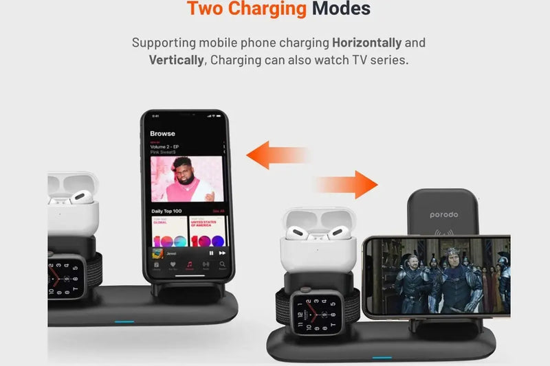 PORODO 4 in 1 Slim Charging Base