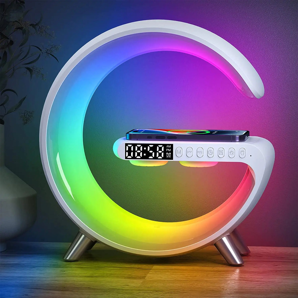 Smart Light with Wireless Charging & Speaker & Alarm Clock