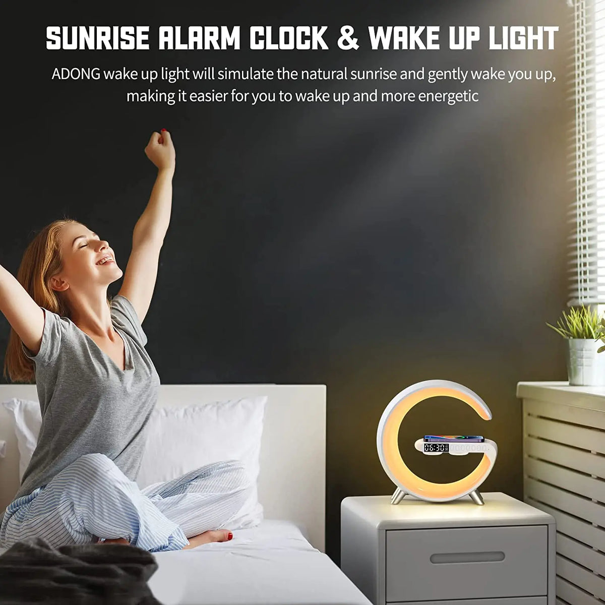 Smart Light with Wireless Charging & Speaker & Alarm Clock