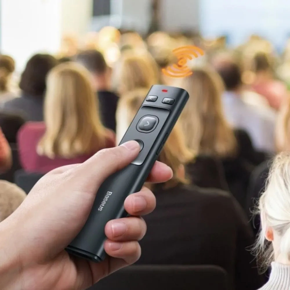 Baseus Orange Dot Wireless Presenter (Red Laser) 300mAh Up To 100m Laser Pointer Distance