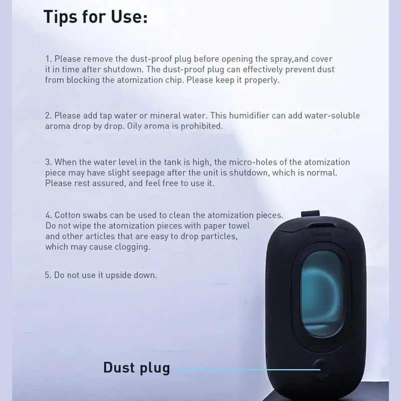 BASEUS Mini Spaceship Car Magnetic Humidifier