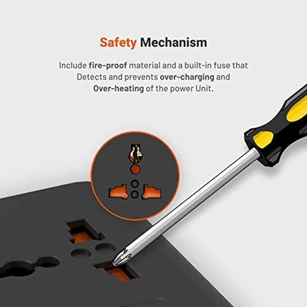 Porodo Quick Charge Power Socket with 5 USB Ports and 3 Sockets 33W