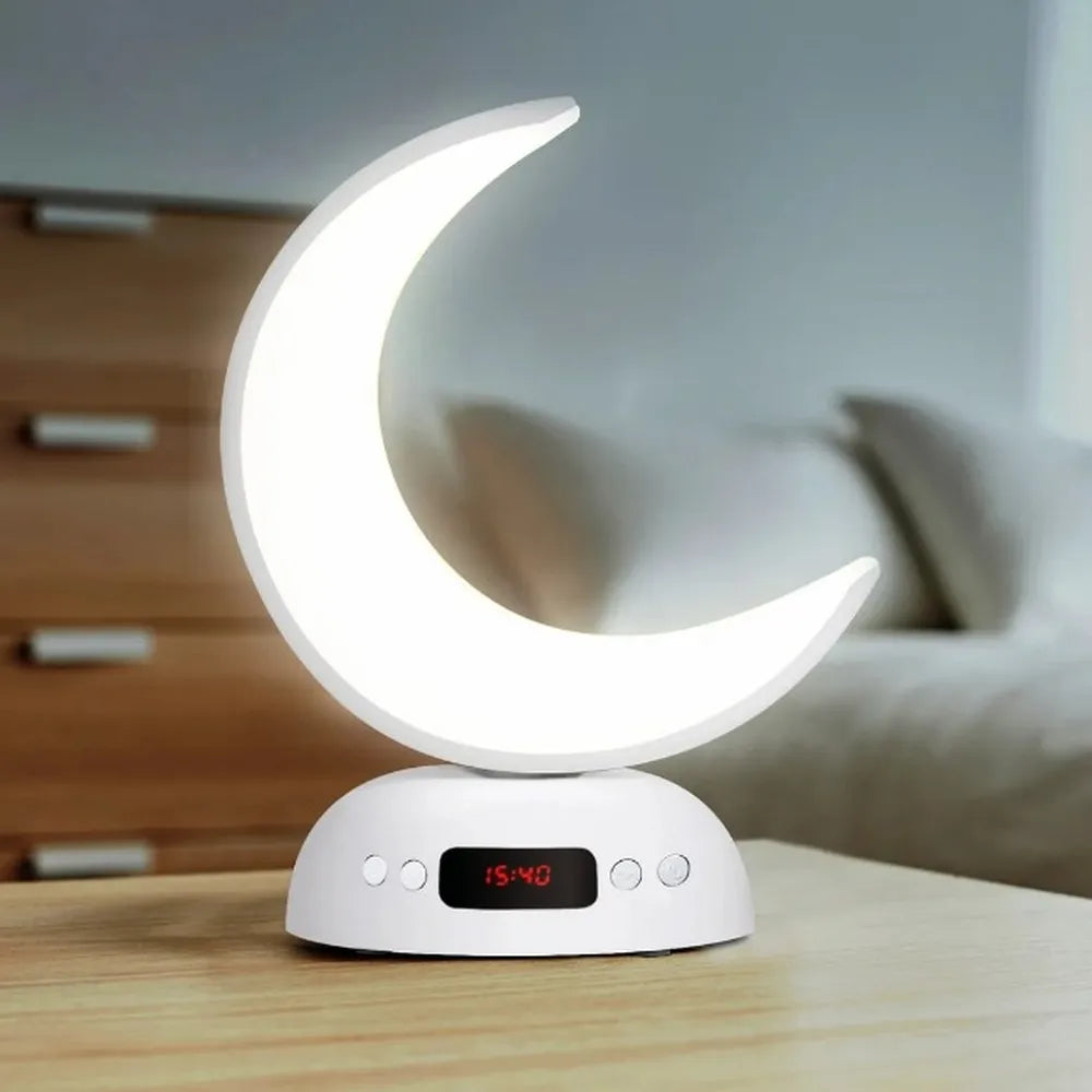 Equantu Azan Alarm Clock Moon Lamp with Quran Speaker Type-C Rechargeable