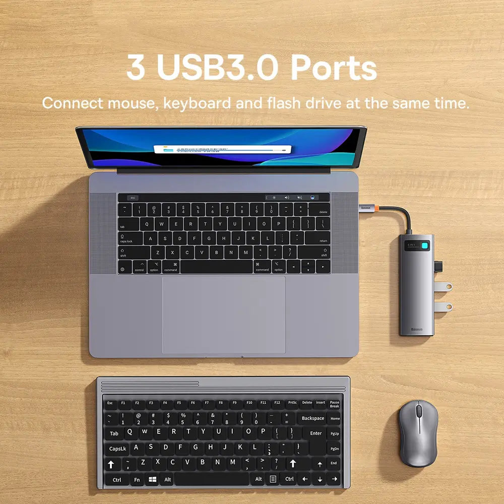 Baseus StarJoy Multifunctional 6-Port Type-C HUB Adapter