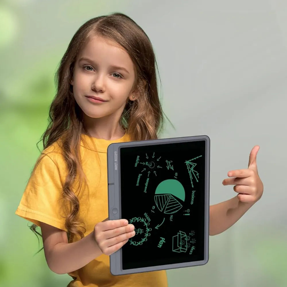 Green Lion LCD Digital Writing Pad 15" Wide Display Screen - Gray