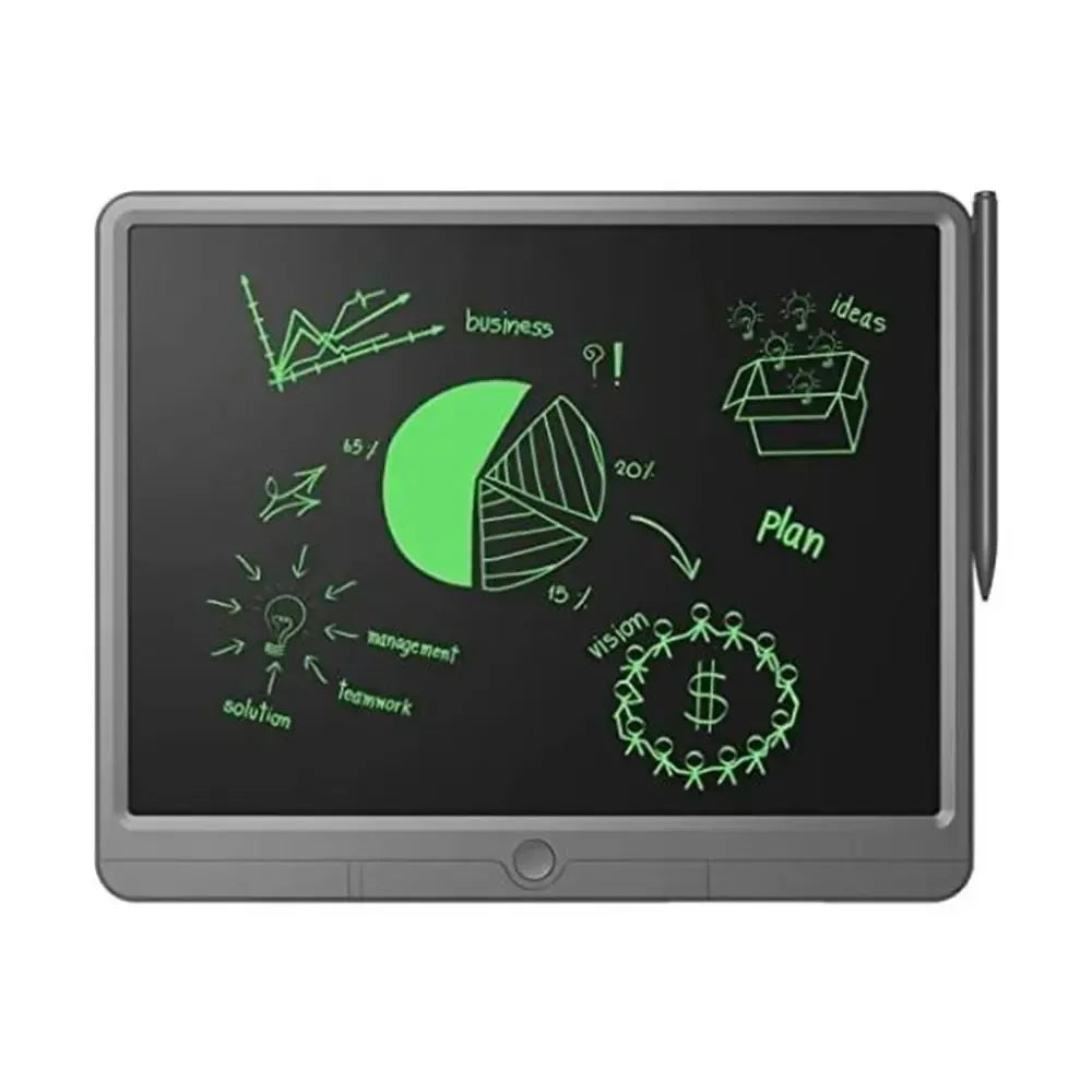 Green Lion LCD Digital Writing Pad 15" Wide Display Screen - Gray