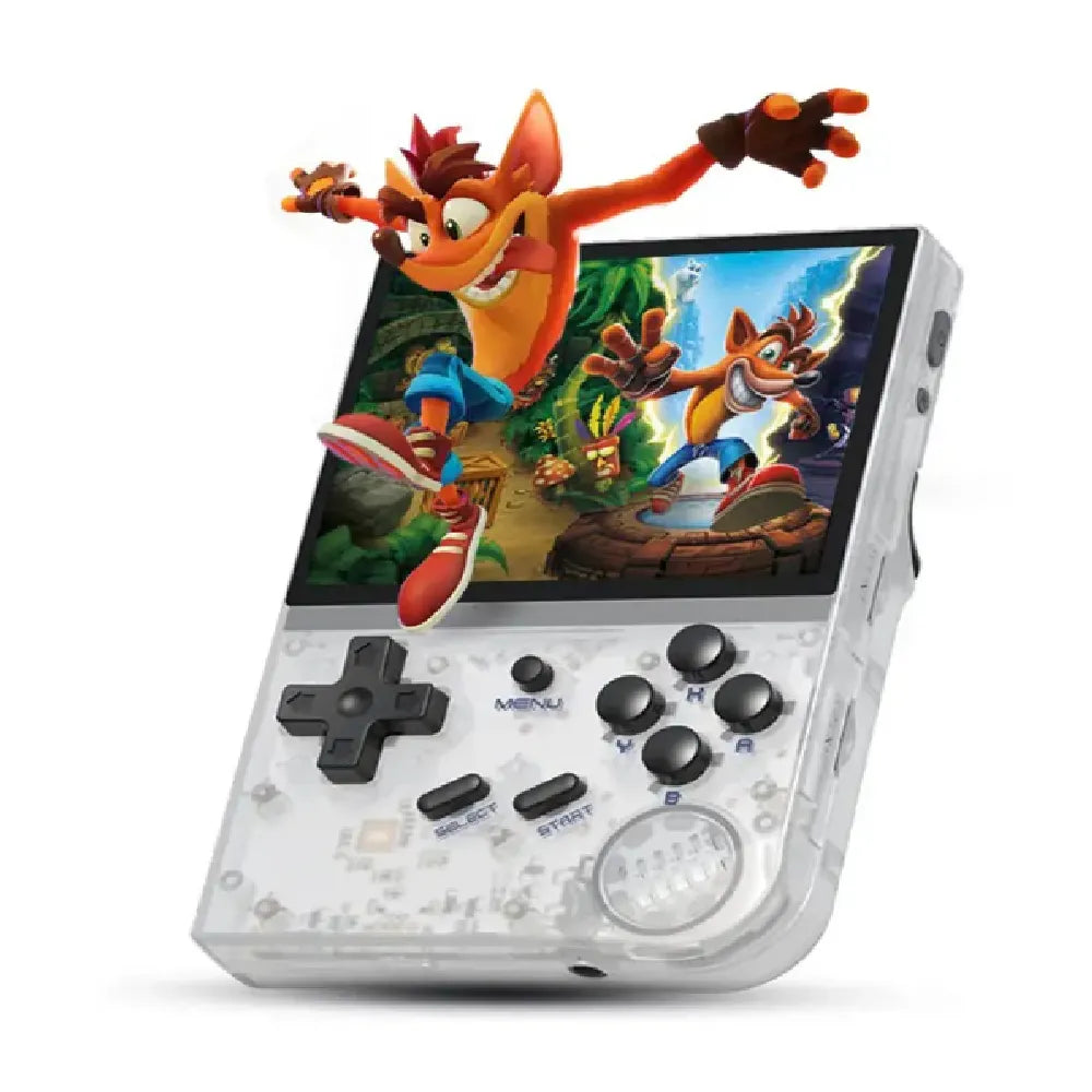 RG35XX Portable Consoles With Over 5000 Classic Games 64GB 2600mAh Type-C Rechargeable - Transparent White