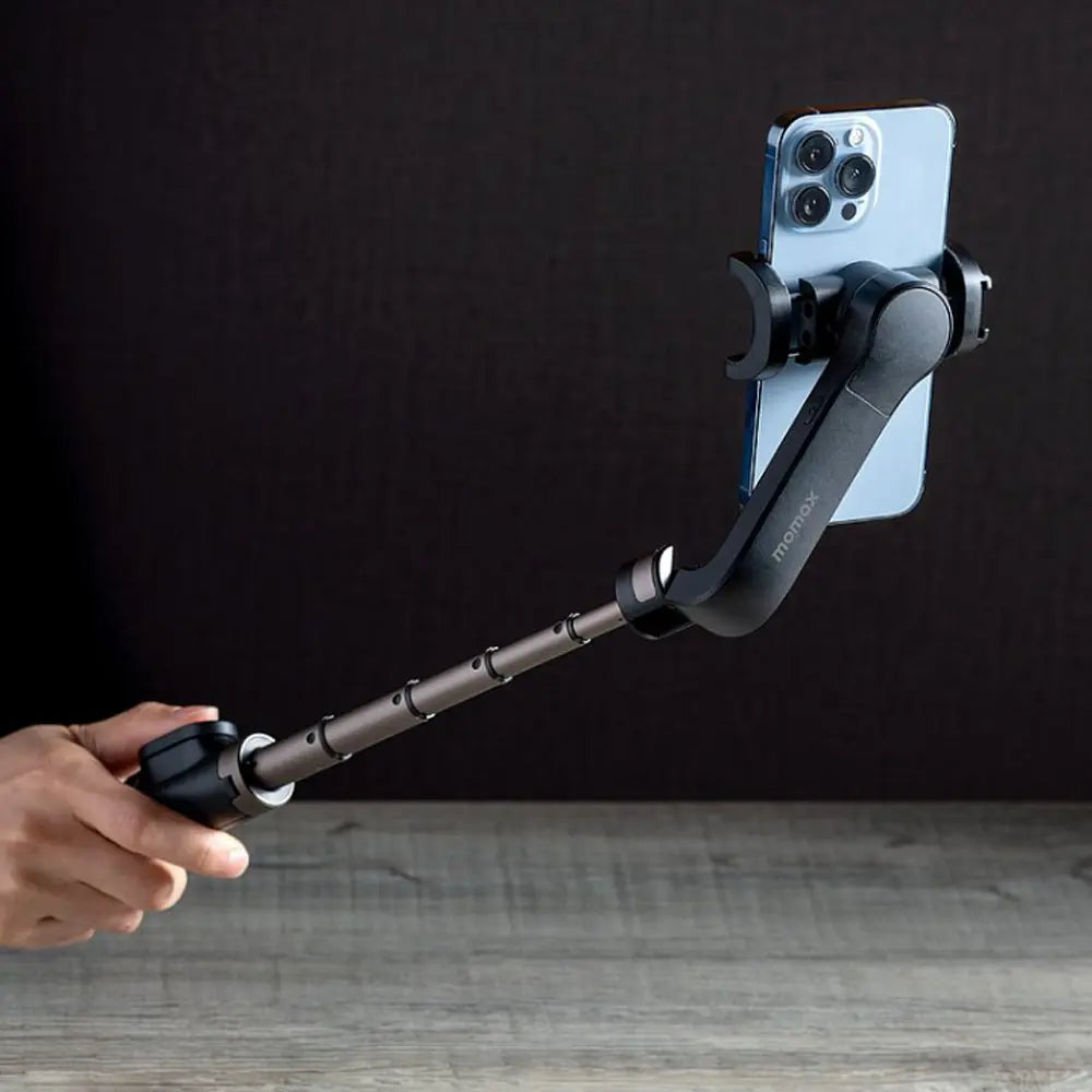 Momax KM16D Selfie Tripod Stable 3 Smart Gimbal Compatible With 6.9in Smartphones 65mAh