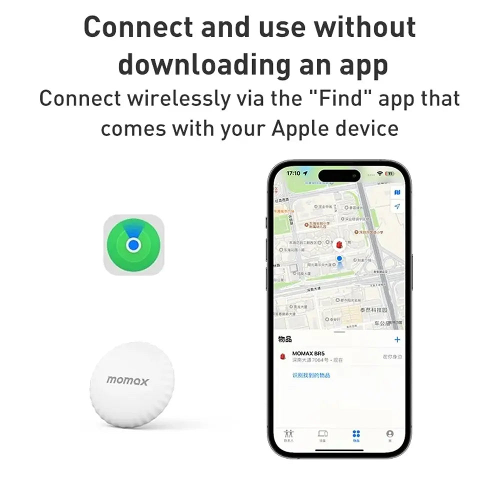 Momax Pintag Wireless Positioning Anti-lost Device 225mAh 365 Days Battery Life