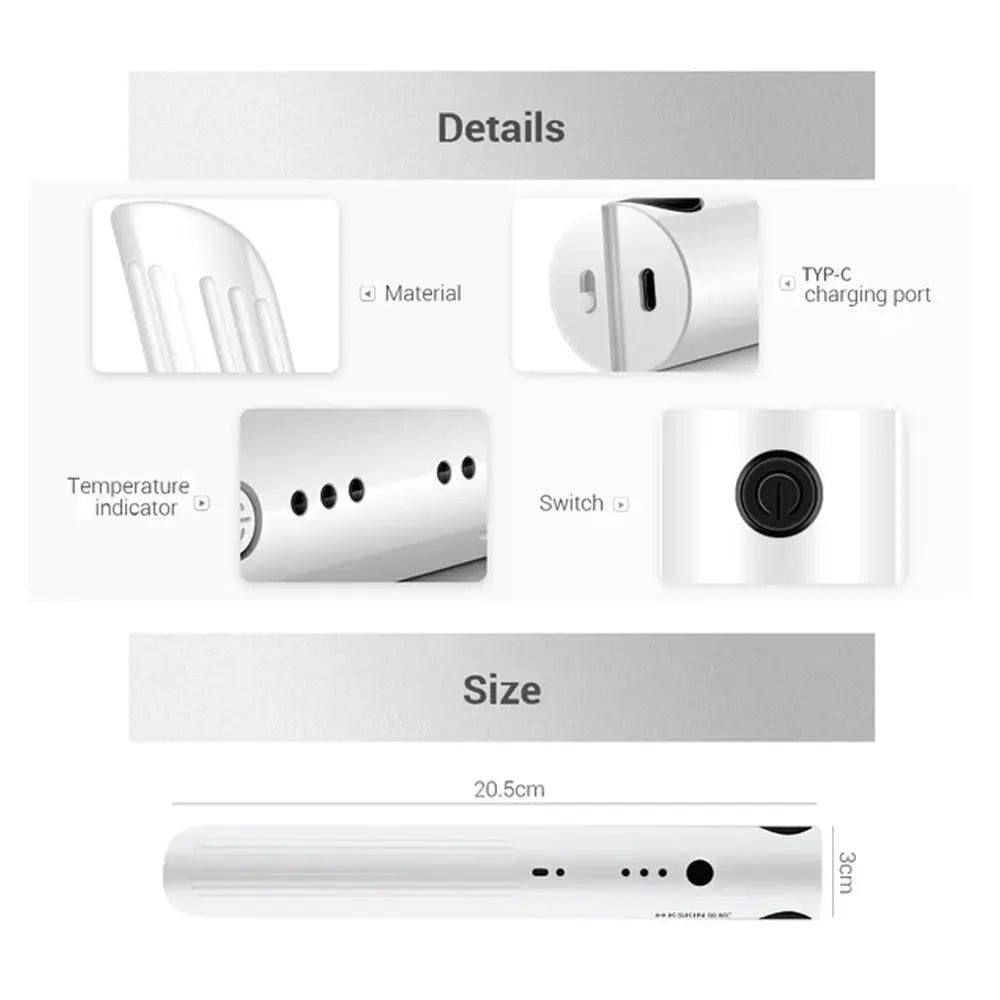 K-Skin wireless Hair straightener - white