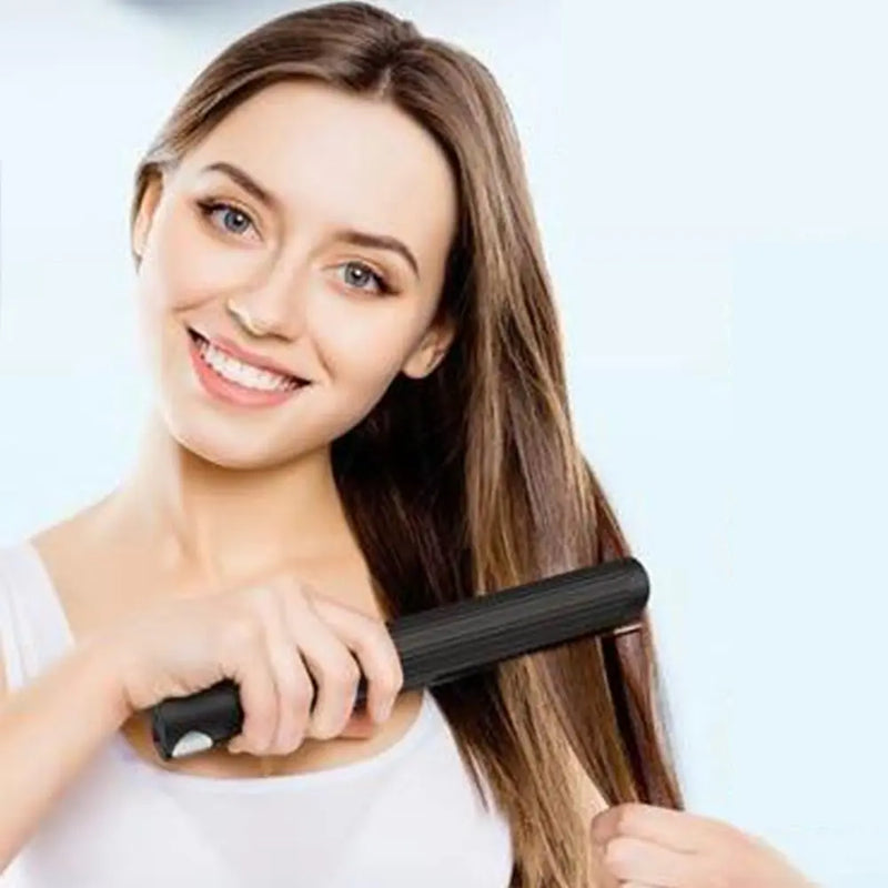 K-Skin Wireless Hair Straightener Tourmaline Ceramic Up To 200°C USB Rechargeable - Black