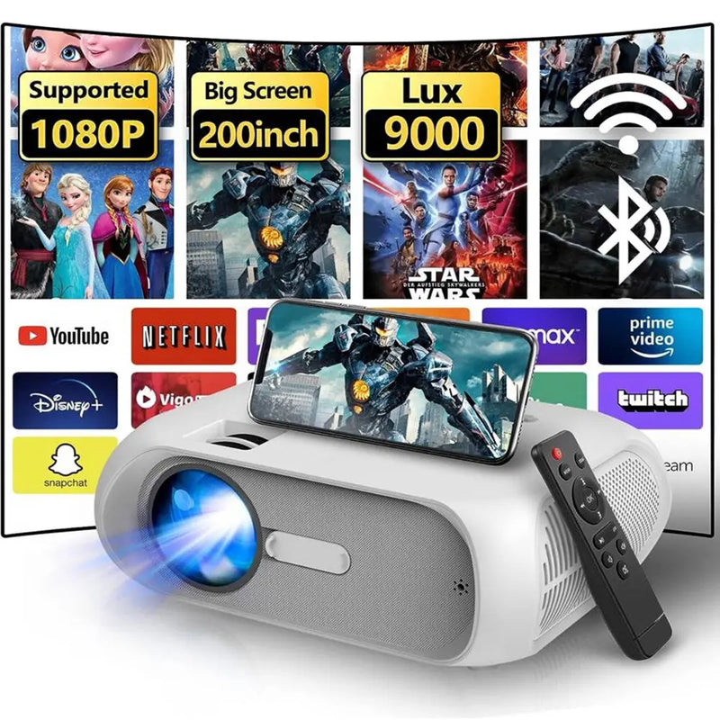 T9 FHD Android Wi-Fi Projector 200ANSI With Full HD 1080p Resolution