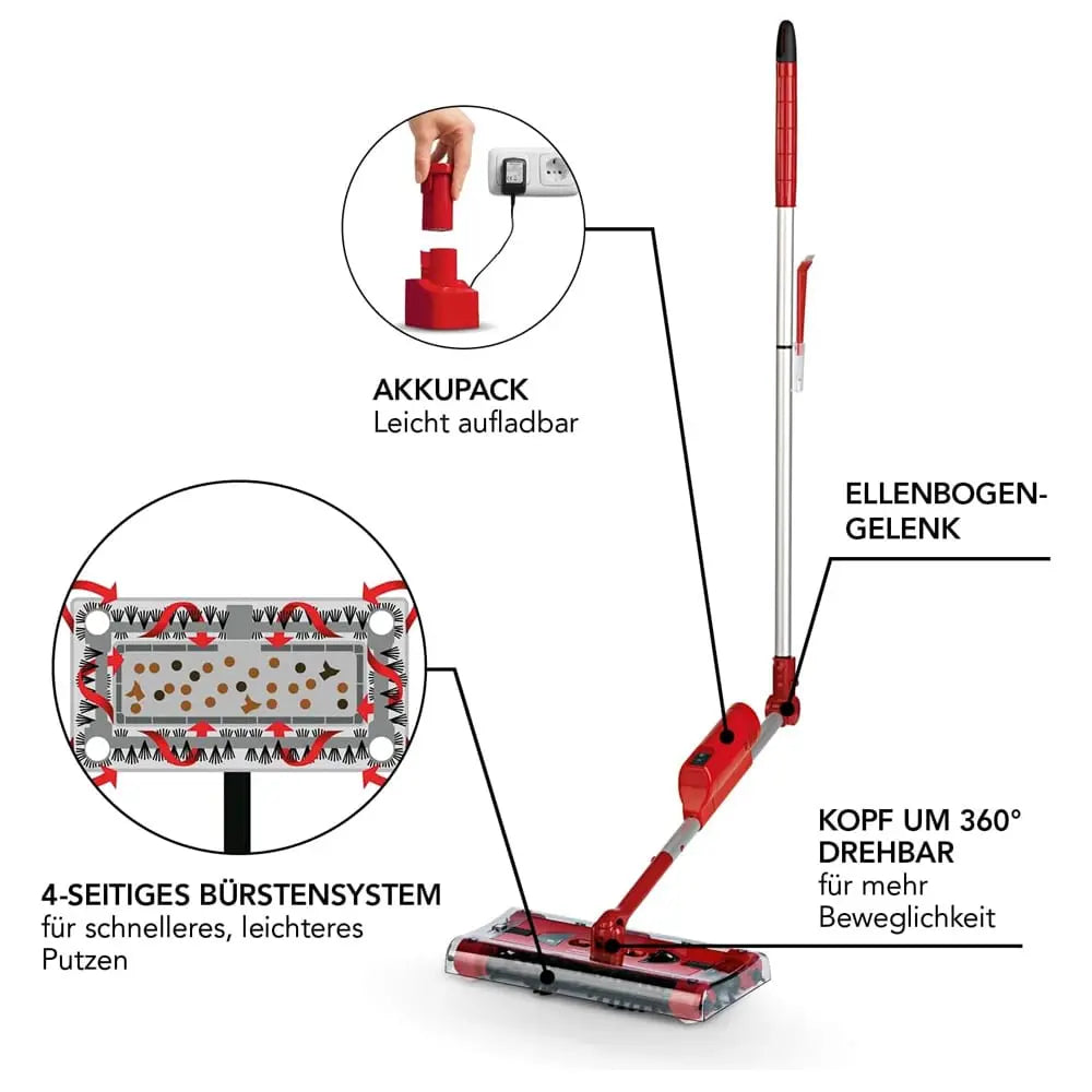 Swivel Sweeper Max G6 Cordless Vacuum Cleaner 7.2V Rechargeable Battery With 360 Rotating Nozzle