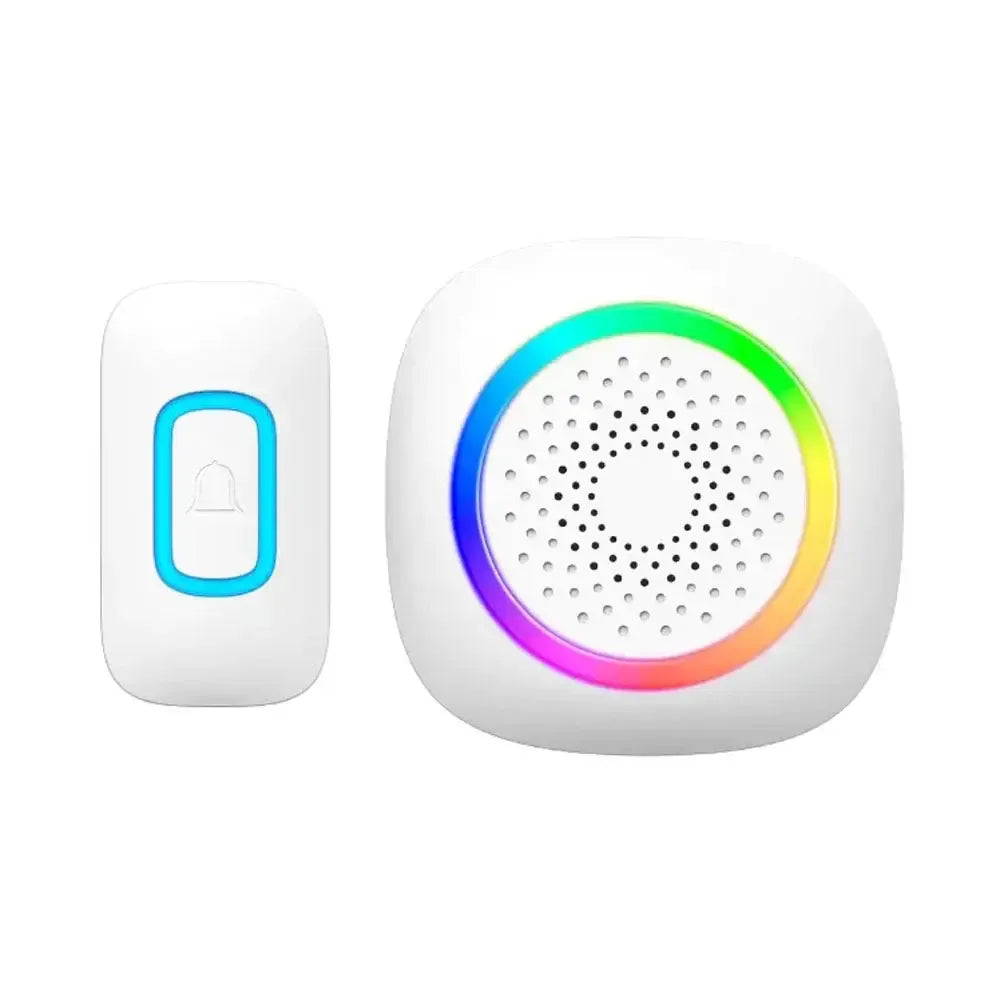 Rl RGB Wireless Battery Powered Doorbell With 60 Ringtones and 5 Volume Levels Working up to 300m Open Area