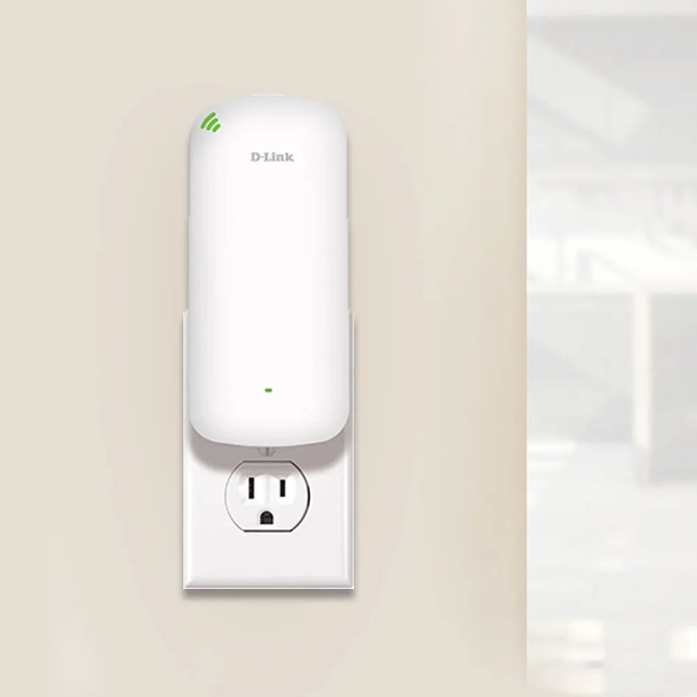D-Link AX1800 Wi-Fi 6 Mesh Range Extender With 4 Streams Technology Up To 574 Mbps (2.4GHz) + 1201 Mbps (5GHz)