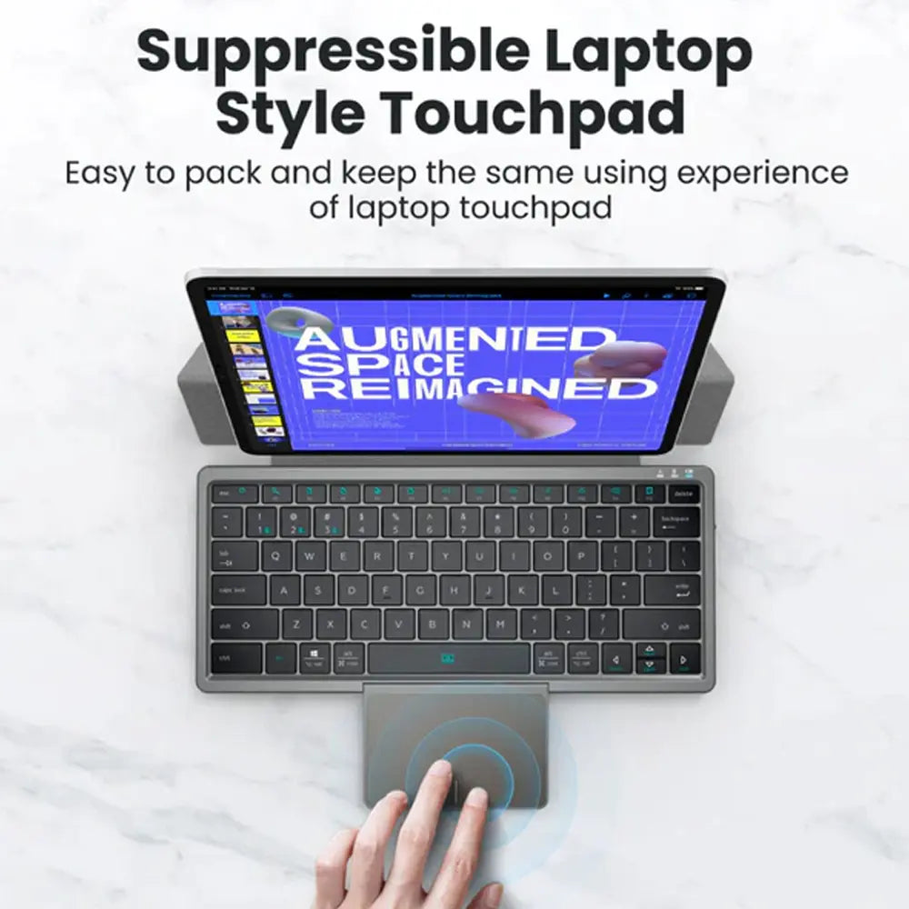 Wireless Keyboard With Magnetic Stand & Touchpad