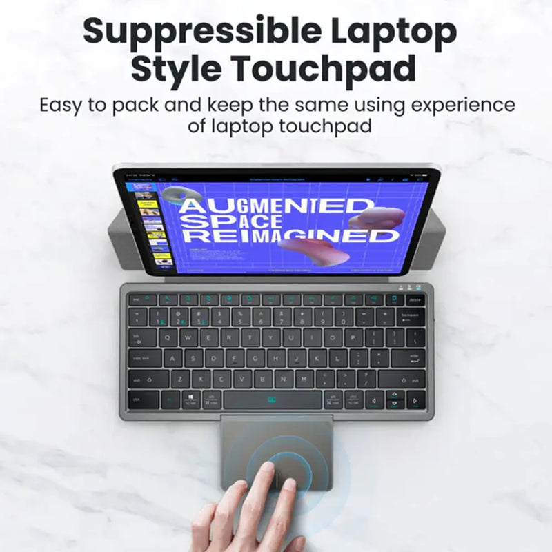 Wireless Keyboard With Magnetic Stand & Touchpad