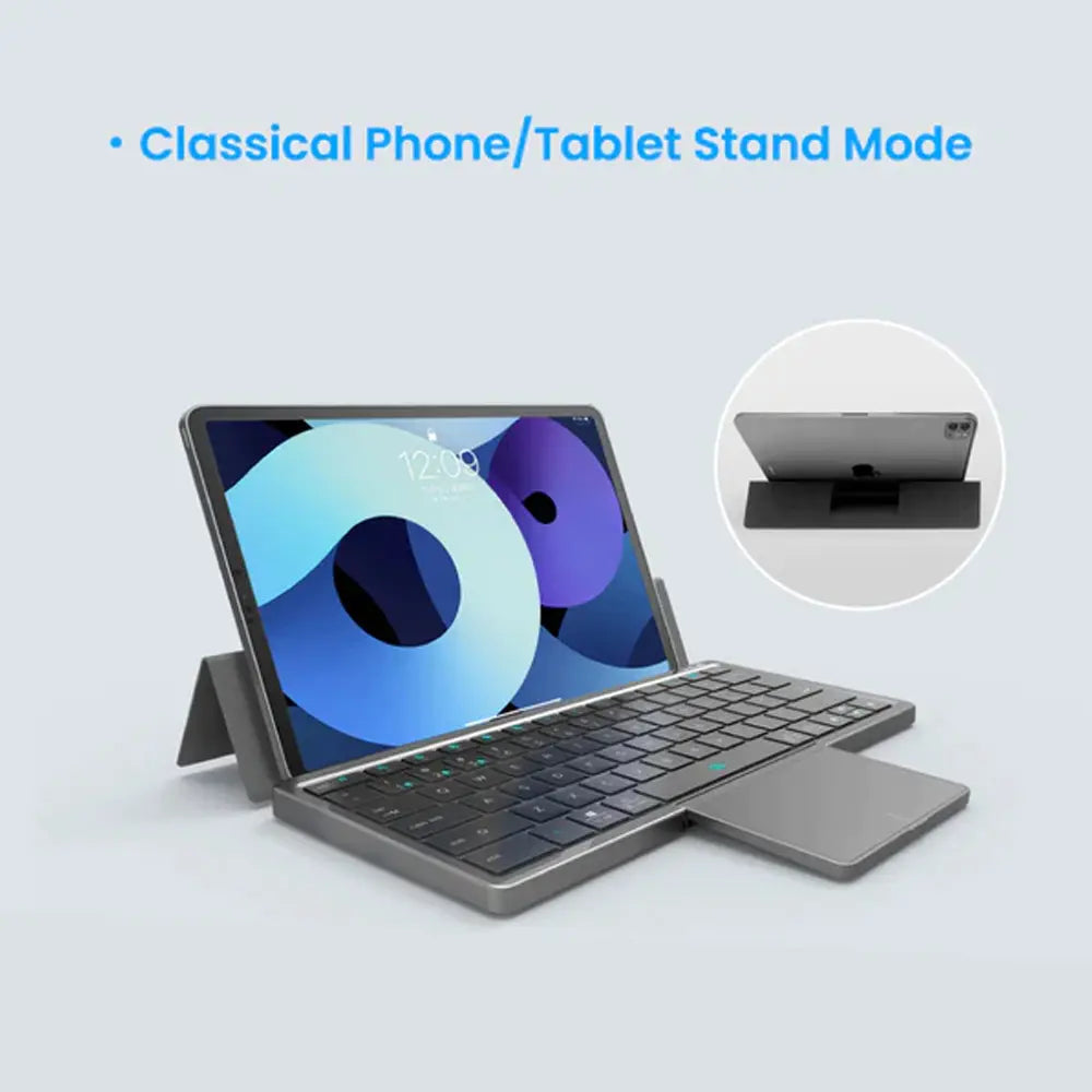Wireless Keyboard With Magnetic Stand & Touchpad