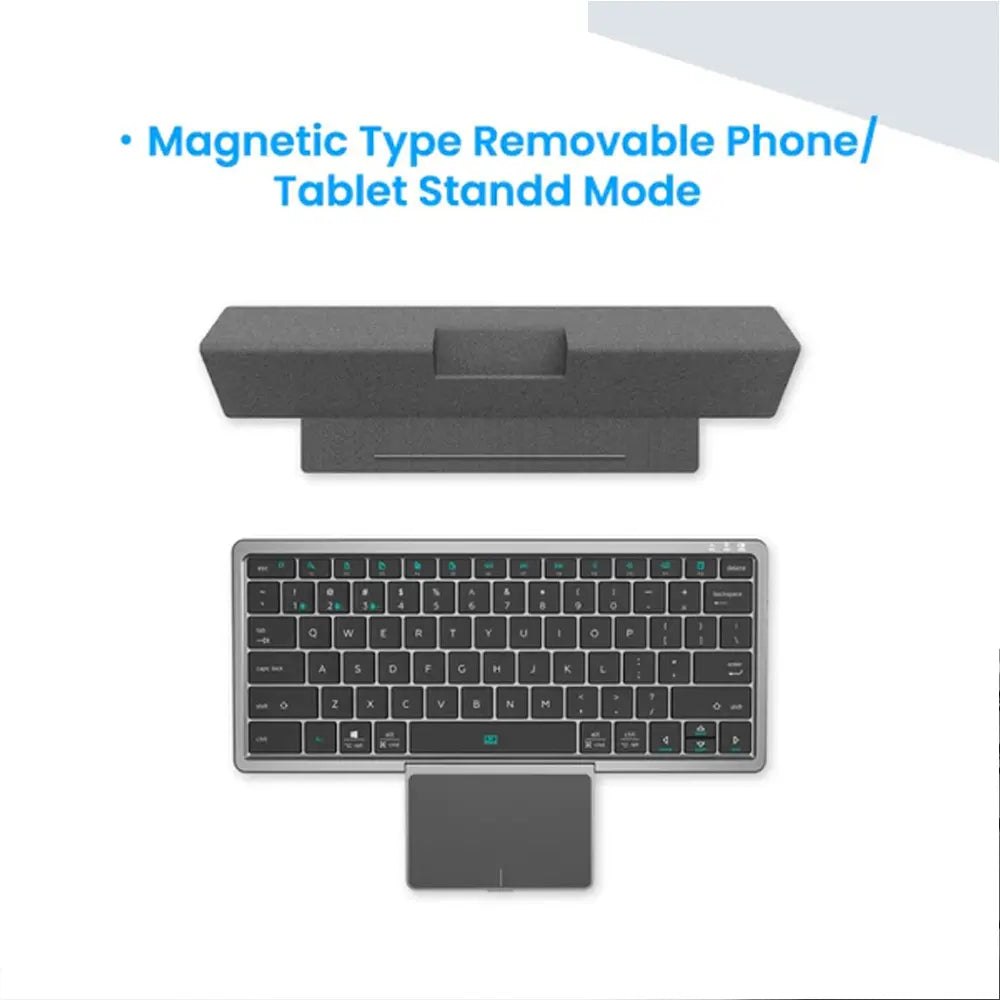 Wireless Keyboard With Magnetic Stand & Touchpad