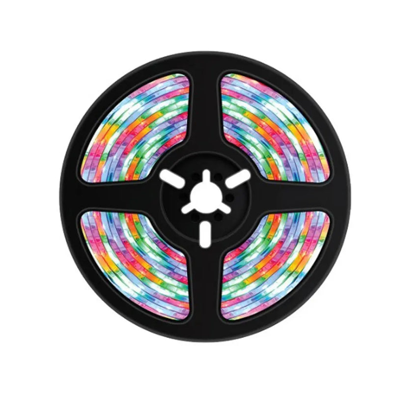 Porodo Blue RGB Light Strip with Sound Reactive Lighting 5m Length Remote Control With Jump & Fade Effects