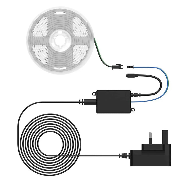 Porodo Blue RGB Light Strip with Sound Reactive Lighting 5m Length Remote Control With Jump & Fade Effects