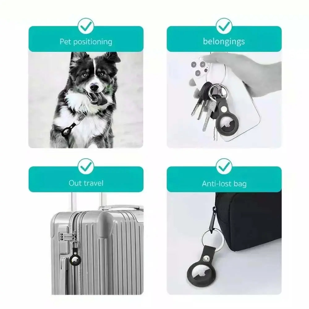 Coteci Apple Air tag Key Ring Case - Black