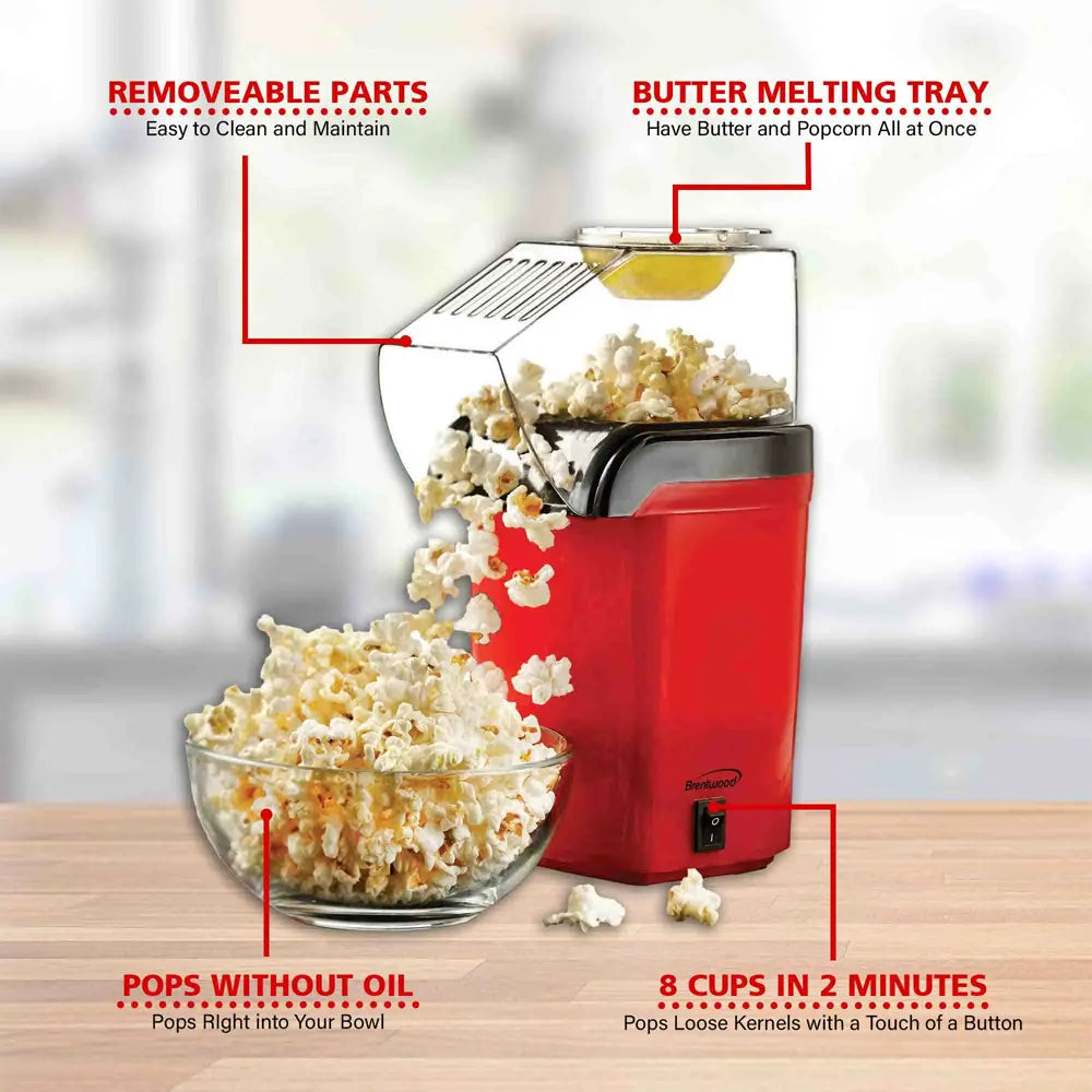 Mini Joy 8-Cup Hot Air Popcorn Maker 1200W