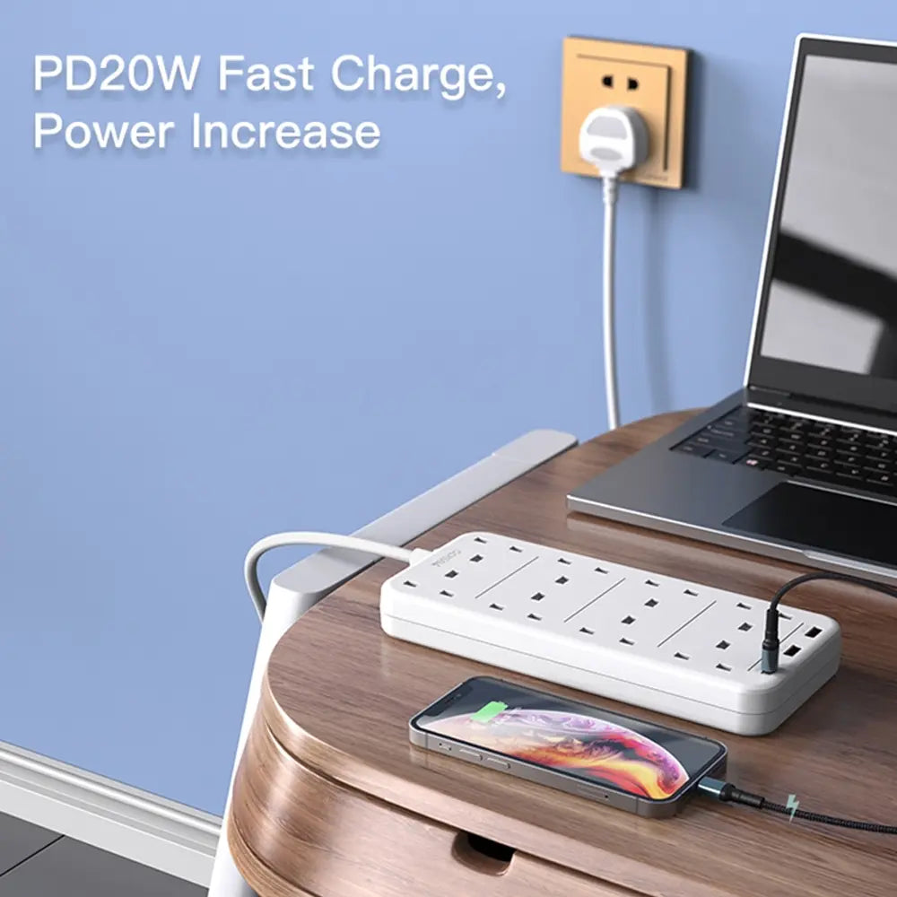 Yesido MC-16 Power Strip with 8 Outlets and 3 USB Ports 3250W