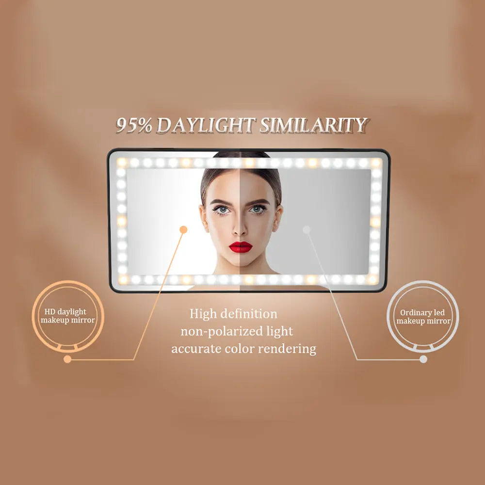 Car Vanity Rechargeable Led Light Car Mirror