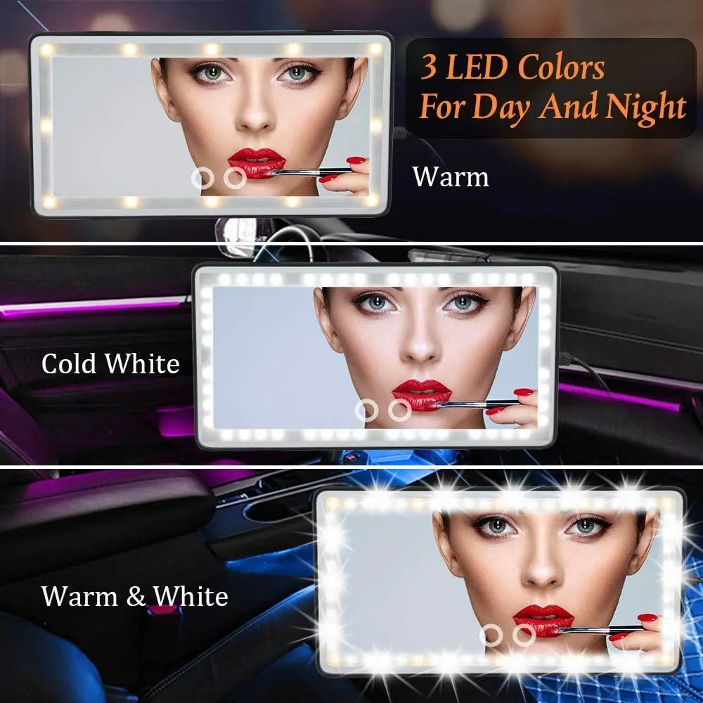 Car Vanity Rechargeable Led Light Car Mirror