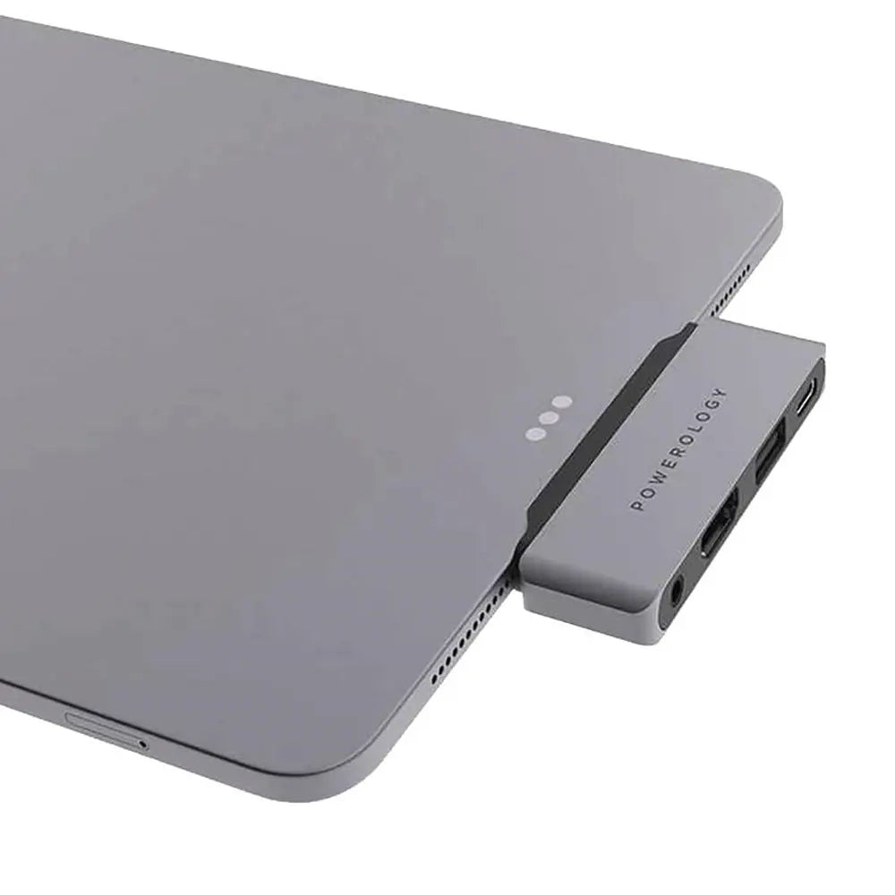 Powerology 4 in 1 USB-C Hub with HDMI, USB, and AUX Port