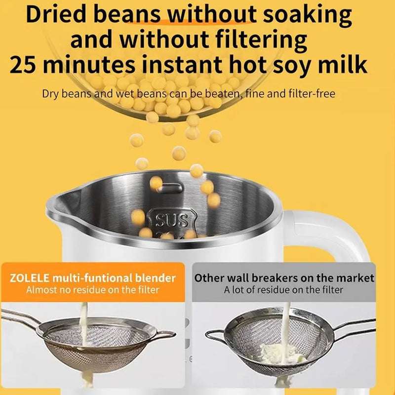 Zolele MB601 Multi-Purpose Boiler & Juicer With 10 Stainless Steel Blades 600ML 600W